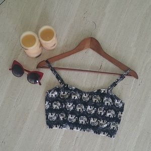 Elephant Crop Top/Bralette